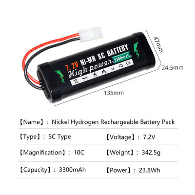 Quick Charging Solar Energy 7.2V Lithium RC Batteries 23.8Wh